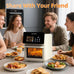 10L Black Air fryer Oven & Multifunctional Digital Rotisserie
