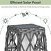 Solar Yard Outdoor Floor Lamp Solar Lantern Waterproof Wicker Boho Deck Lights for Garden Porch Decor, Large Cindy