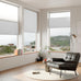 Cellular Shades Cordless, Blackout Top Down Bottom Up Honeycomb Blinds 2-in-1 Day Night Cellular Blinds, Custom Size Pull Down Pleated Accordion Shades for Windows (White, 26-27"W x 41-48"H)