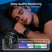 Fitpolo Smart Watch, 1.85" AMOLED Fitness Tracker with Bluetooth Call, Heart Rate/Sleep/SPO₂ Monitor, 100+ Sports Modes, 3ATM Waterproof Smartwatch for Android/iPhone/Samsung, Includes 2 Bands
