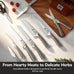 imarku 14-Piece Japanese Gyutou Stainless Steel Kitchen Knife Set