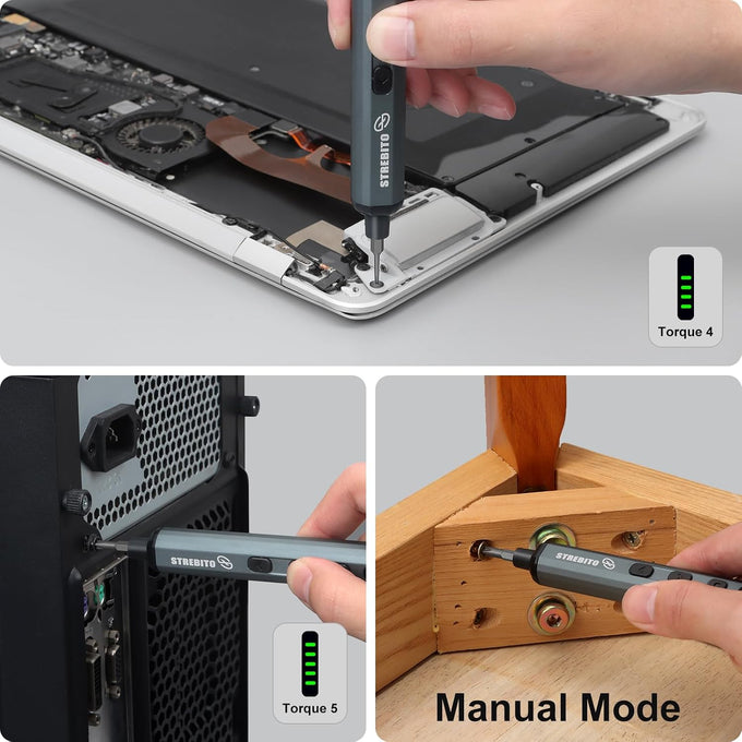 STREBITO Mini Electric Screwdriver Set, 70 in 1 Small Electric Screwdriver