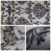 Q QIHANG Luxury Damask 3D Vinyl PVC Embossed Wallpaper Roll, Black Silver