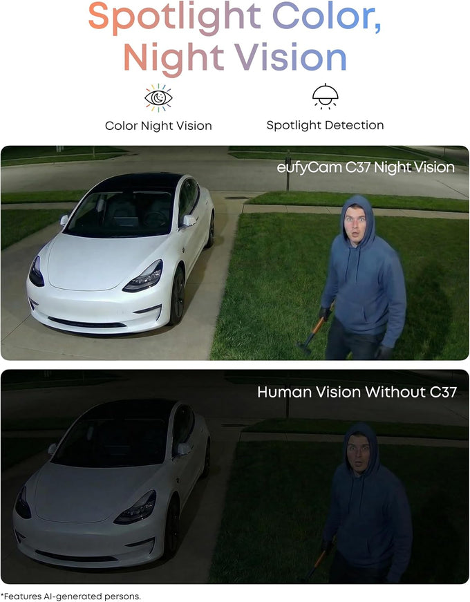 eufy Security eufyCam C37, Solar Cameras Wireless Outdoor,2K Resolution