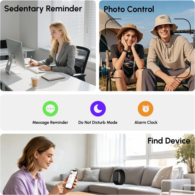 Screenless Fitness Tracker Smart Band, Sleep, HRV, Heart Rate, SpO2