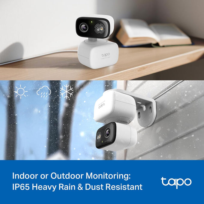 Tapo 2K Indoor/Outdoor Pan/Tilt Wired Security Camera, C216(2-Pack)