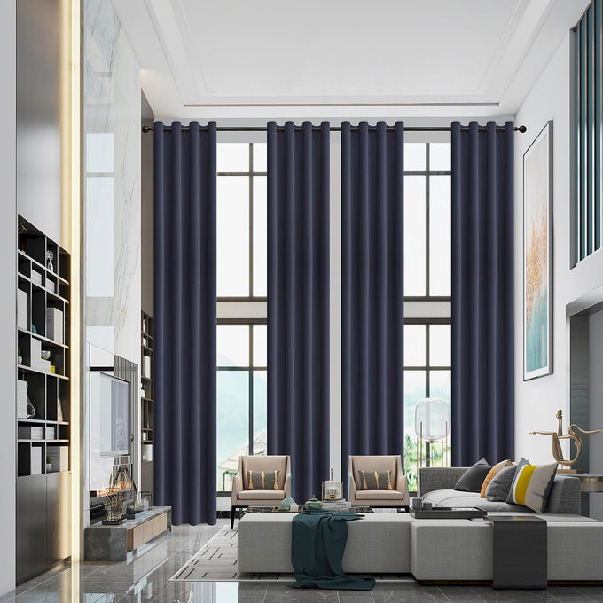 Qiseca Extra Long Curtains High Ceiling Drapes 20Ft for Living Room, Tall Windows Custom Made 2 Story Blackout Curtains for High Living Room Bedroom Loft Theater W52xL240 Inches Long 1 Panel, White