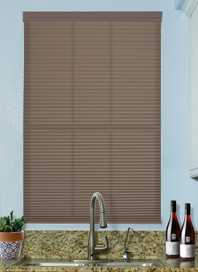 BlindsAvenue Cordless TDBU Cellular Shade, Sticks & Stones, 26" W x 72" H