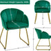 Yaheetech Flower Shape Vanity Chair with Petal Armrests, Green