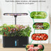 URUQ 8 Pods Hydroponics Growing System with LED Grow Light - Black