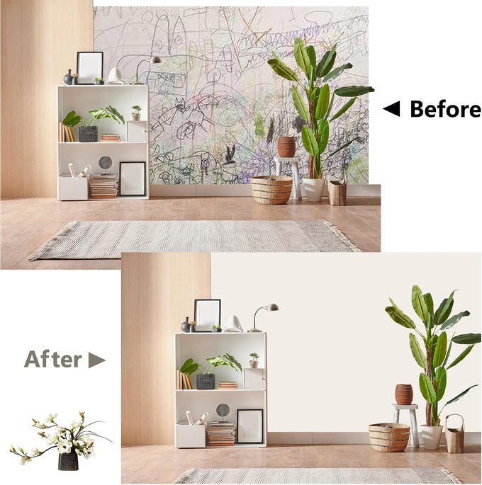 Cream Peel and Stick Wallpaper 15.7"x1180" Solid Colour Contact Paper Modern Removable Self-Adhesive Vinyl Wallpaper for Room Walls Countertops Cabinets