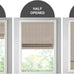Madison Park Roman Shade, Room Darkening Blind Cordless, 23x64 Sheen Taupe