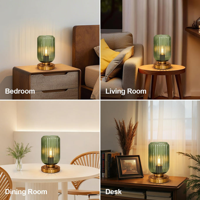 LightRound Cordless Table Lamp for Bedroom, Touch Stepless Dimmable