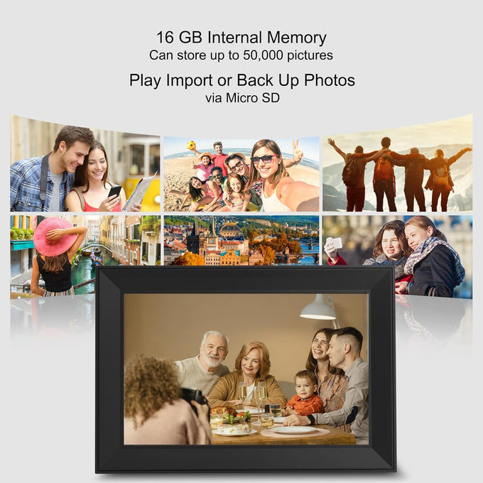 Digital Picture Frame,10.1Inch WiFi Digital Photo Frame smart Easy Setup