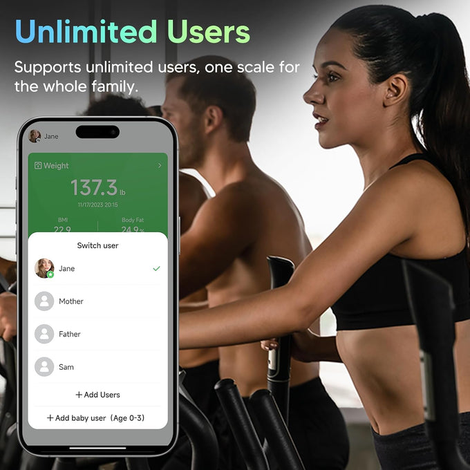 arboleaf Smart Scale with BMI, Body Fat, Muscle Mass, 50+ Body Metrics