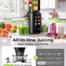 Onelive 6-in-1 Cold Press Juicer Machine for Fruits Veggies Sorbet Nut Milk