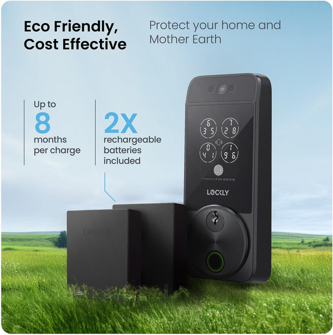 Lockly Visage Zeno Smart Lock - Facial Recognition & Fingerprint Deadbolt