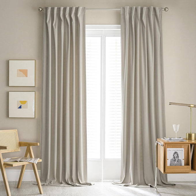 MUMFAS Burnt Orange Velvet Curtains 80 Inches Long Back Tab Rod Pocket Drapes for Bedroom Living Room W52 x L80 Inch 2 Panels