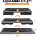 ZENY 43'' Exercise Aerobic Step Platform, Adjustable Fitness Stepper with 4 Stackable Risers, Aerobics Stepper Workout Stepper for Home Gym Cardio Strength & Training