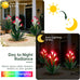 Homight Solar Metal Agave Lily Flower Garden Sculpture with LED Lights 30.3 Inch Waterproof Outdoor/Indoor Yard Decor Handmade Lawn Ornament Gift for Family Friends (3, Grass Green)