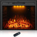 Electric Fireplace Insert Trim Kit for 40 inch Fireplace Electric Inserts, Metal Construction Plates, Black-B09R2114SG
