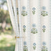 Pinch Pleated Curtains Luxury Light Filtering Floral Curtains for Living Room Bedroom Dining Room - 95 Inches Linen Drapes Farmhouse Window Curtains with Hooks - 2 Panels Set, 40" W x 95" L