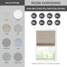 Madison Park Roman Shade, Room Darkening Blind Cordless, 23x64 Sheen Taupe