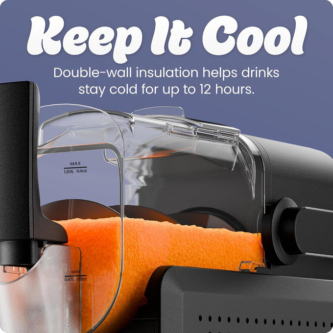 Iceman by Chefman Slush-Ease MAX 90oz Slushie Machine, 64oz Liquid Capacity Frozen Drink Maker & Slushy Machine with 5 Presets and LED Display, Perfect for Frozen Margaritas, Frappes, Smoothies