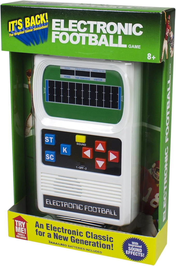 Basic Fun Classic, Retro Handheld Football Electronic Game, One Size Fits All
