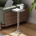 Acrylic Side Table, End Table Round Top with Solid Post for Living Room, Bedroom, Balcony, Easy Assembly (Clear) (Pedestal, Clear)