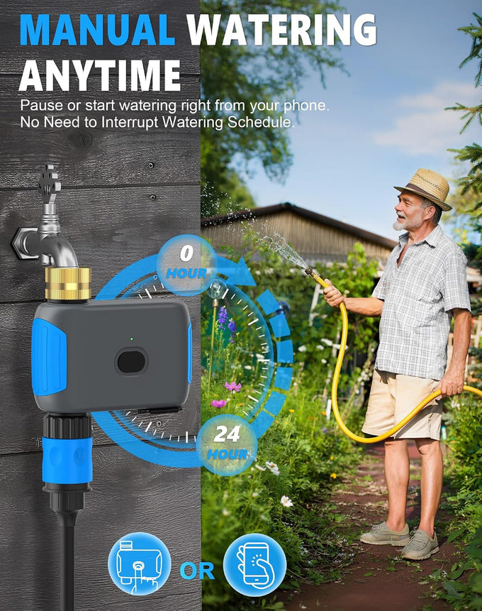 WiFi Sprinkler Timer, Smart Bluetooth Hose Timers