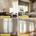 Liz Sheer Pinch Pleated Linen Curtains 95 Inches Long - Light Filtering Pleat Curtains for Living Room,Window Curtains for Bedroom, Luxury Pinch Pleated Drapes with Hooks, Natural, 2 Panels Set