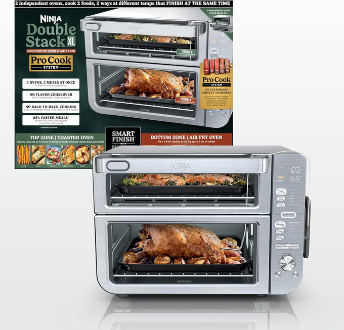 Ninja Smart Double Oven, 12-in-1, FlexDoor, Stainless Steel, DCT451