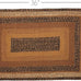 VHC Brands Kettle Grove Primitive Jute Black Striped Accent Rug Rectangle w/Floor Pad 24"x36"