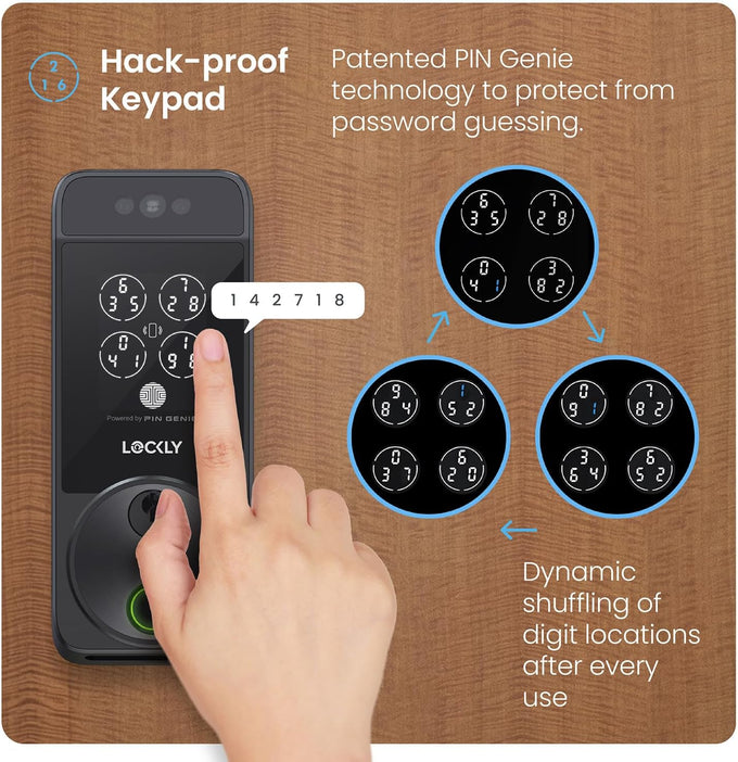 Lockly Visage Zeno Smart Lock - Facial Recognition & Fingerprint Deadbolt