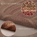 VHC Brands 69418 Cider Mill Jute Collection 27 x 48 Inch Country Braided Oval Entryway Area Rug with Non Slip Pad, Burgundy and Tan