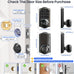 Veise VE018 Fingerprint Keypad Smart Door Knob Handle Lock, Matte Black