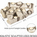 Plow & Hearth Faux Birch Fireplace Candle Holder, Resin Log Insert for Fireplace Decor, Holds 8 Fireplace Candles for Inside Fireplace, Cozy Living Room Fireplace Decorations