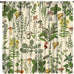 Vintage Botanical Curtains,Antique 1900s Plants Herbs Mushroom Blackout Window Drapes for Kitchen,Boho Retro Wildflower Green Leaf Ferns Farmhouse Window Treatment for Living Room 52x84in