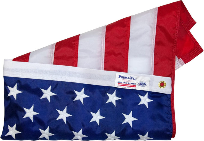 American Flag - 100% Made in The USA - 5' x 8' ft - Koralex II 2-Ply Polyester - Sturdy, Durable and Patriotic - Great for Gardens, Homes, Patios and Cars – by Valley Forge Flag