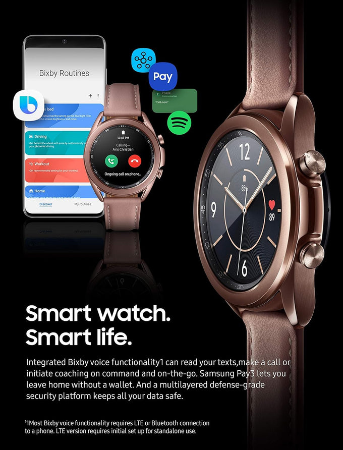Samsung Galaxy Watch 3 (41mm, GPS, Bluetooth) Smart Watch Mystic Bronze (US Version, ) (Renewed)