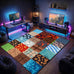 Cool Game Rug for Teen Boys Room Funny Gamer Rug for Boys Bedroom, Gaming Carpet Kids Play Mat for Living Room Playroom Game Decoration Floor Mats, 5'x7'
