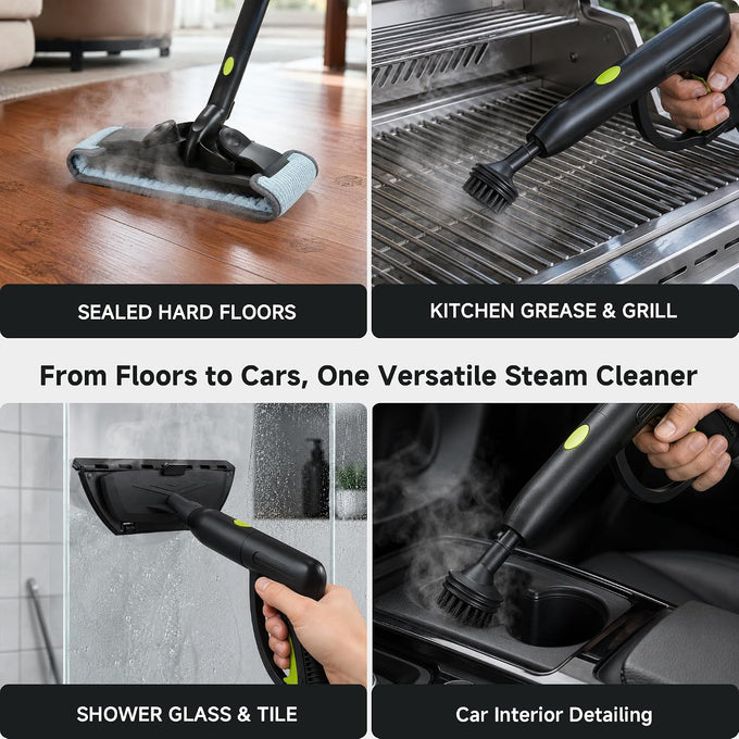 Heavy-Duty Steam Cleaner for Home, 1500W High Pressure with 22 Accessories