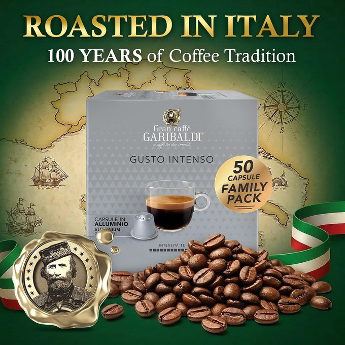 Gran Caffè Garibaldi Espresso Pods, Gusto Intenso, 200 Count