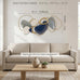 Axioglo 40" Large Wall Decor,3D Abstract Metal Wall Art for Living Room