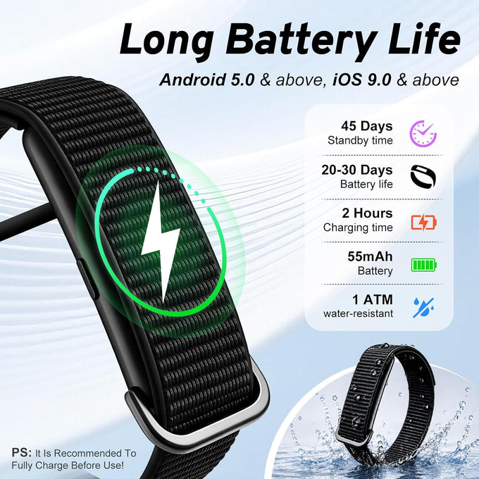 Screenless Activity Tracker 24/7 Health & Fitness trackers for Women & Men