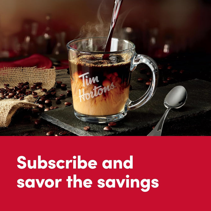 Tim Hortons Decaf, Medium Roast Coffee, Single-Serve K-Cup Pods Compatible with Keurig Brewers, 100ct K-Cups