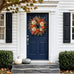 24"Artificial Silk Hydrangea Flower Dahlia Fall Wreath for Front Door Decor