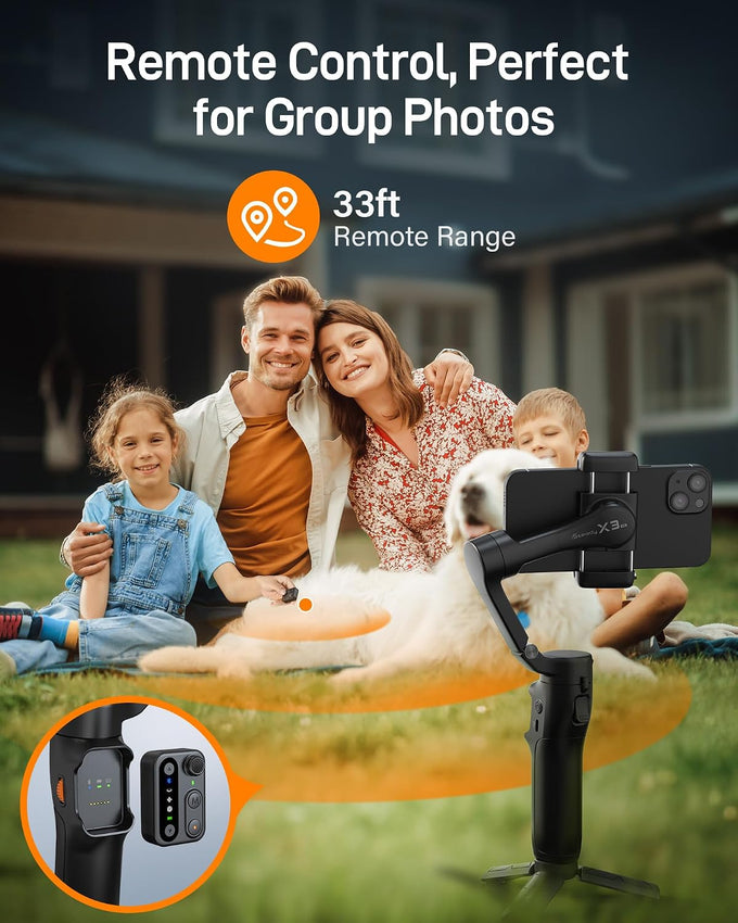 hohem iSteady X3 SE 3-Axis Gimbal Stabilizer for iPhone & Android, Black