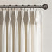 Topfinel 108 Inch Pinch Pleated Curtains 2 Panels,Birch Semi Sheer Curtains with Pleated Hooks Back Tab for Track System,Extra Long 9ft Curtain for Living Room Bedroom,40x108,Natural